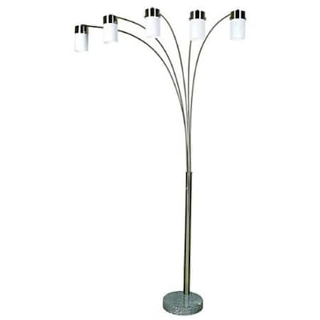 Altra Altra 00ORE3031F5W 83 inch Brushed Steel Arch Floor Lamp 00ORE3031F5W
